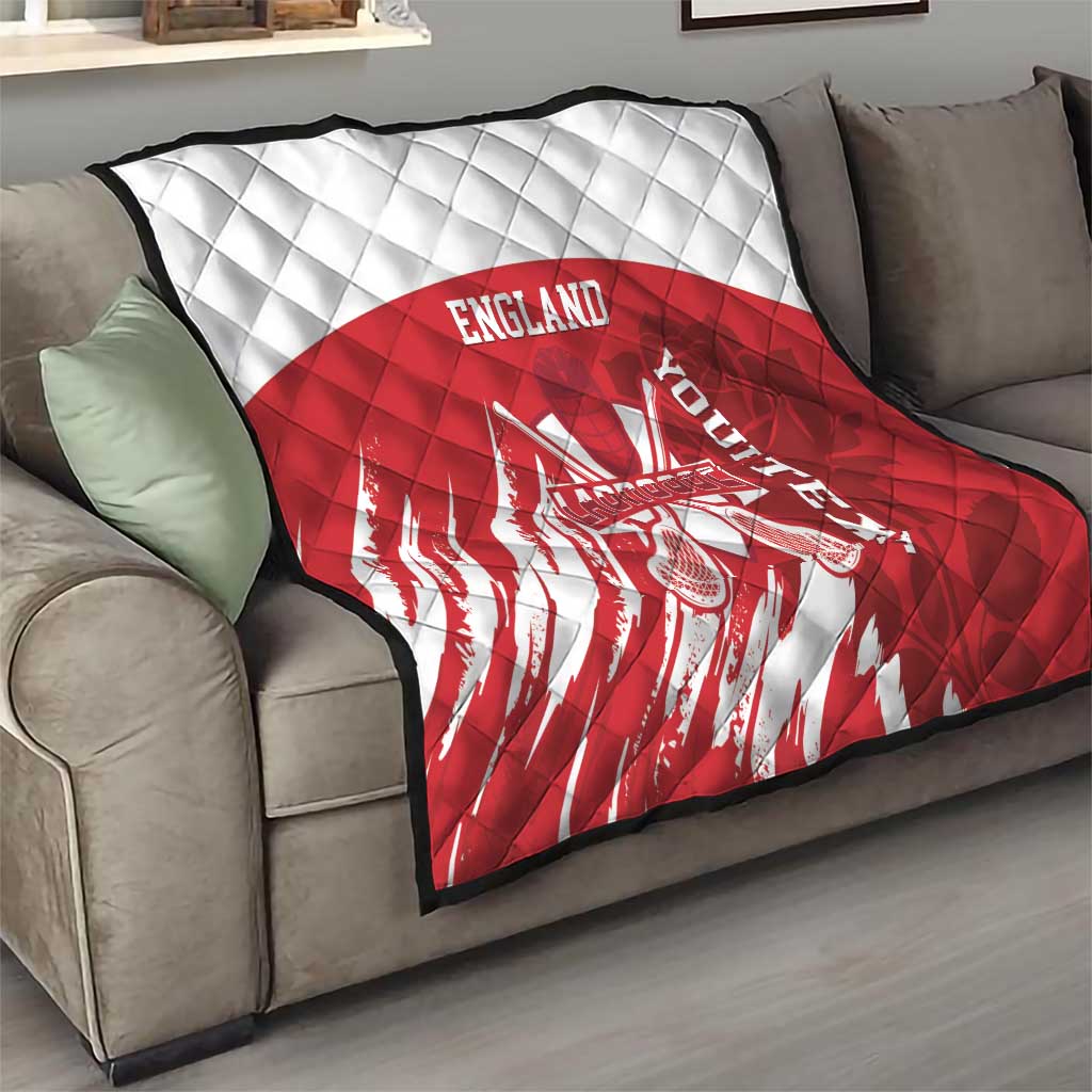 Custom England Lacrosse Quilt Go Champions Rose