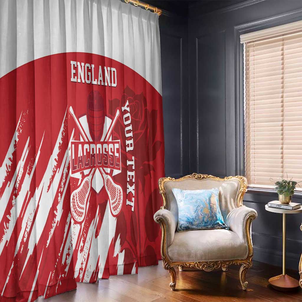 Custom England Lacrosse Window Curtain Go Champions Rose