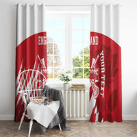 Custom England Lacrosse Window Curtain Go Champions Rose