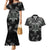 Custom New Zealand Silver Fern Rugby Couples Matching Mermaid Dress and Hawaiian Shirt All Black Since 1892 Aotearoa Moko Maori - Wonder Print Shop