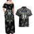 Custom New Zealand Silver Fern Rugby Couples Matching Off Shoulder Maxi Dress and Hawaiian Shirt All Black Since 1892 Aotearoa Moko Maori - Wonder Print Shop