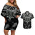 Custom New Zealand Silver Fern Rugby Couples Matching Off Shoulder Short Dress and Hawaiian Shirt All Black Since 1892 Aotearoa Moko Maori - Wonder Print Shop