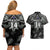 Custom New Zealand Silver Fern Rugby Couples Matching Off Shoulder Short Dress and Hawaiian Shirt All Black Since 1892 Aotearoa Moko Maori - Wonder Print Shop