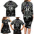 Custom New Zealand Silver Fern Rugby Family Matching Long Sleeve Bodycon Dress and Hawaiian Shirt All Black Since 1892 Aotearoa Moko Maori - Wonder Print Shop