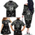 Custom New Zealand Silver Fern Rugby Family Matching Off The Shoulder Long Sleeve Dress and Hawaiian Shirt All Black Since 1892 Aotearoa Moko Maori - Wonder Print Shop