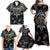 Custom New Zealand Silver Fern Rugby Family Matching Off Shoulder Maxi Dress and Hawaiian Shirt All Black Since 1892 Aotearoa Moko Maori - Wonder Print Shop