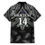 Custom New Zealand Silver Fern Rugby Family Matching Short Sleeve Bodycon Dress and Hawaiian Shirt All Black Since 1892 Aotearoa Moko Maori - Wonder Print Shop