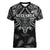 Custom New Zealand Silver Fern Rugby Women V-Neck T-Shirt All Black Since 1892 Aotearoa Moko Maori - Wonder Print Shop