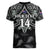 Custom New Zealand Silver Fern Rugby Women V-Neck T-Shirt All Black Since 1892 Aotearoa Moko Maori - Wonder Print Shop