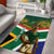 Custom South Africa Rugby Area Rug 2024 Go Springboks Mascot African Pattern - Wonder Print Shop