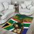 Custom South Africa Rugby Area Rug 2024 Go Springboks Mascot African Pattern - Wonder Print Shop