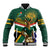 Custom South Africa Rugby Baseball Jacket 2024 Go Springboks Mascot African Pattern - Wonder Print Shop