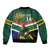 Custom South Africa Rugby Bomber Jacket 2024 Go Springboks Mascot African Pattern - Wonder Print Shop