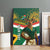 Custom South Africa Rugby Canvas Wall Art 2024 Go Springboks Mascot African Pattern - Wonder Print Shop