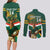 Custom South Africa Rugby Couples Matching Long Sleeve Bodycon Dress and Long Sleeve Button Shirt 2024 Go Springboks Mascot African Pattern - Wonder Print Shop