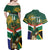 Custom South Africa Rugby Couples Matching Off Shoulder Maxi Dress and Hawaiian Shirt 2024 Go Springboks Mascot African Pattern - Wonder Print Shop