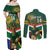 Custom South Africa Rugby Couples Matching Off Shoulder Maxi Dress and Long Sleeve Button Shirt 2024 Go Springboks Mascot African Pattern - Wonder Print Shop