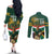 Custom South Africa Rugby Couples Matching Off The Shoulder Long Sleeve Dress and Long Sleeve Button Shirt 2024 Go Springboks Mascot African Pattern