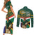 Custom South Africa Rugby Couples Matching Short Sleeve Bodycon Dress and Long Sleeve Button Shirt 2024 Go Springboks Mascot African Pattern - Wonder Print Shop