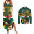 Custom South Africa Rugby Couples Matching Summer Maxi Dress and Long Sleeve Button Shirt 2024 Go Springboks Mascot African Pattern - Wonder Print Shop