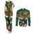 Custom South Africa Rugby Couples Matching Tank Maxi Dress and Long Sleeve Button Shirt 2024 Go Springboks Mascot African Pattern - Wonder Print Shop