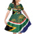 Custom South Africa Rugby Family Matching Long Sleeve Bodycon Dress and Hawaiian Shirt 2024 Go Springboks Mascot African Pattern - Wonder Print Shop