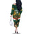 Custom South Africa Rugby Family Matching Off The Shoulder Long Sleeve Dress and Hawaiian Shirt 2024 Go Springboks Mascot African Pattern - Wonder Print Shop