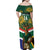 Custom South Africa Rugby Family Matching Off Shoulder Maxi Dress and Hawaiian Shirt 2024 Go Springboks Mascot African Pattern - Wonder Print Shop