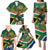 Custom South Africa Rugby Family Matching Puletasi and Hawaiian Shirt 2024 Go Springboks Mascot African Pattern - Wonder Print Shop