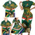 Custom South Africa Rugby Family Matching Short Sleeve Bodycon Dress and Hawaiian Shirt 2024 Go Springboks Mascot African Pattern - Wonder Print Shop