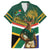 Custom South Africa Rugby Family Matching Short Sleeve Bodycon Dress and Hawaiian Shirt 2024 Go Springboks Mascot African Pattern - Wonder Print Shop