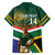 Custom South Africa Rugby Family Matching Short Sleeve Bodycon Dress and Hawaiian Shirt 2024 Go Springboks Mascot African Pattern - Wonder Print Shop