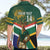 Custom South Africa Rugby Hawaiian Shirt 2024 Go Springboks Mascot African Pattern - Wonder Print Shop