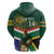 Custom South Africa Rugby Hoodie 2024 Go Springboks Mascot African Pattern - Wonder Print Shop