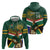 Custom South Africa Rugby Hoodie 2024 Go Springboks Mascot African Pattern - Wonder Print Shop