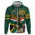 Custom South Africa Rugby Hoodie 2024 Go Springboks Mascot African Pattern - Wonder Print Shop