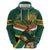 Custom South Africa Rugby Hoodie 2024 Go Springboks Mascot African Pattern - Wonder Print Shop