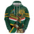 Custom South Africa Rugby Hoodie 2024 Go Springboks Mascot African Pattern - Wonder Print Shop