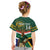 Custom South Africa Rugby Kid T Shirt 2024 Go Springboks Mascot African Pattern - Wonder Print Shop