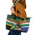 Custom South Africa Rugby Leather Tote Bag 2024 Go Springboks Mascot African Pattern - Wonder Print Shop