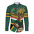 Custom South Africa Rugby Long Sleeve Button Shirt 2024 Go Springboks Mascot African Pattern - Wonder Print Shop