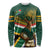 Custom South Africa Rugby Long Sleeve Shirt 2024 Go Springboks Mascot African Pattern - Wonder Print Shop