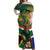 Custom South Africa Rugby Off Shoulder Maxi Dress 2024 Go Springboks Mascot African Pattern - Wonder Print Shop