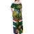 Custom South Africa Rugby Off Shoulder Maxi Dress 2024 Go Springboks Mascot African Pattern - Wonder Print Shop