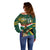 Custom South Africa Rugby Off Shoulder Sweater 2024 Go Springboks Mascot African Pattern - Wonder Print Shop