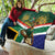 Custom South Africa Rugby Quilt 2024 Go Springboks Mascot African Pattern - Wonder Print Shop