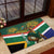 Custom South Africa Rugby Rubber Doormat 2024 Go Springboks Mascot African Pattern - Wonder Print Shop