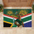 Custom South Africa Rugby Rubber Doormat 2024 Go Springboks Mascot African Pattern - Wonder Print Shop