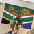 Custom South Africa Rugby Rubber Doormat 2024 Go Springboks Mascot African Pattern - Wonder Print Shop