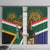 Custom South Africa Rugby Window Curtain 2024 Go Springboks Mascot African Pattern